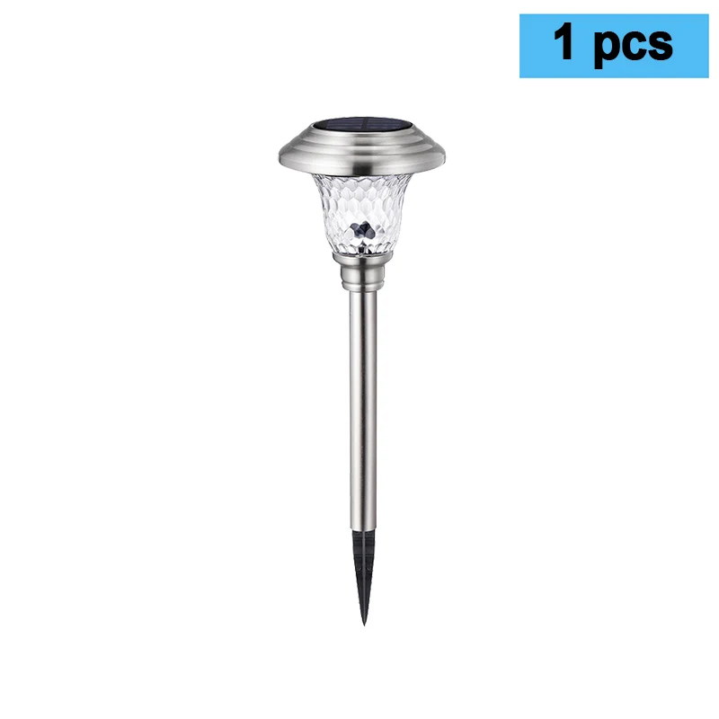 1 pcs LED Solar Garden Light Battery Power Pathway Lights Lantern Outdoor Waterproof Landscape Street Light for Patio Yard Solar Lamp - Испускаемый цвет: 1 pcs