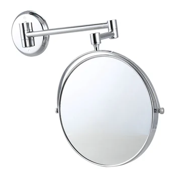 

8.5inch Make up Wall Mirror 10x magnifying Adjustable, Round Mirror for Cosmetics Shaving Bathroom