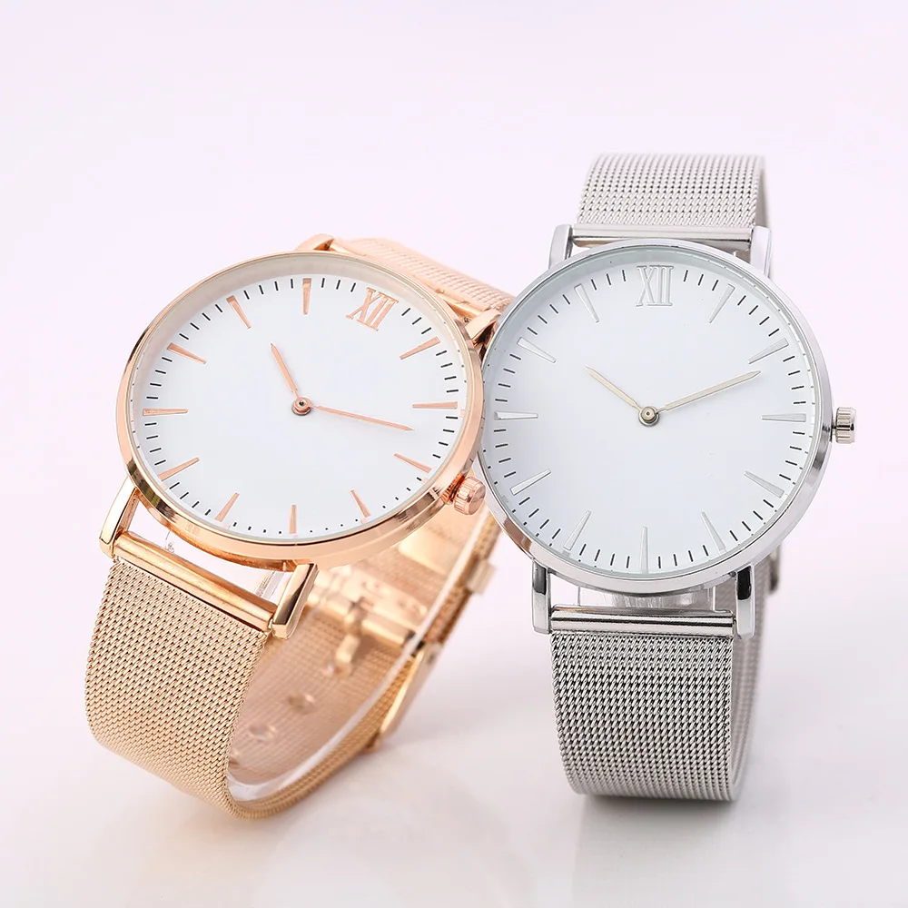 

New Style Ultra-Thin Mesh Belt Watch Simplicity Glorious Steel Wire Steel Watch Women's Men Fashion Watch