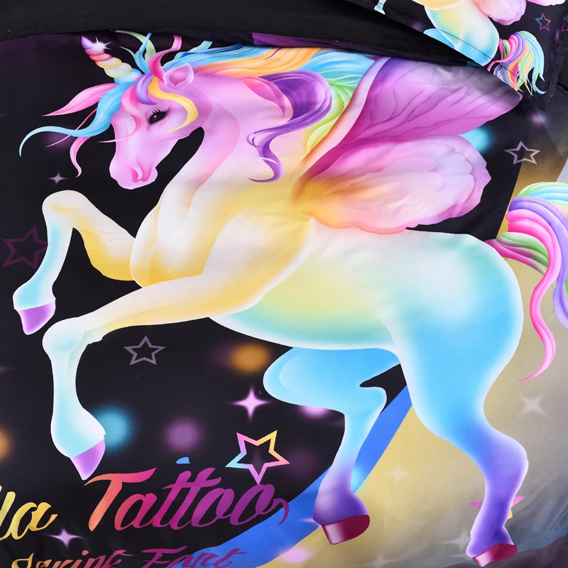 xin-Cartoon-unicorn-bedding-set-queen-size-Microfiber-Fabric-Home-kids-bed-set-2