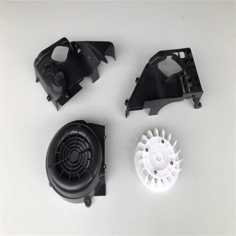 Motorcycle Engine Fan Cover Air Shroud Cooling Assembly Fit for GY6 125 150 125CC 150cc152QMI 157QMJ 1P52QMI 1P57QMJ ATV Scooter