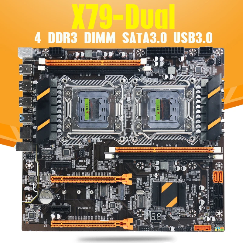 Atermiter материнские платы Dual X79 LGA2011 E ATX LGA 2011 Процессор xeon CPU PC3 4X DDR3 REG ECC USB3.0 sata3 PCI 3.0 NVME