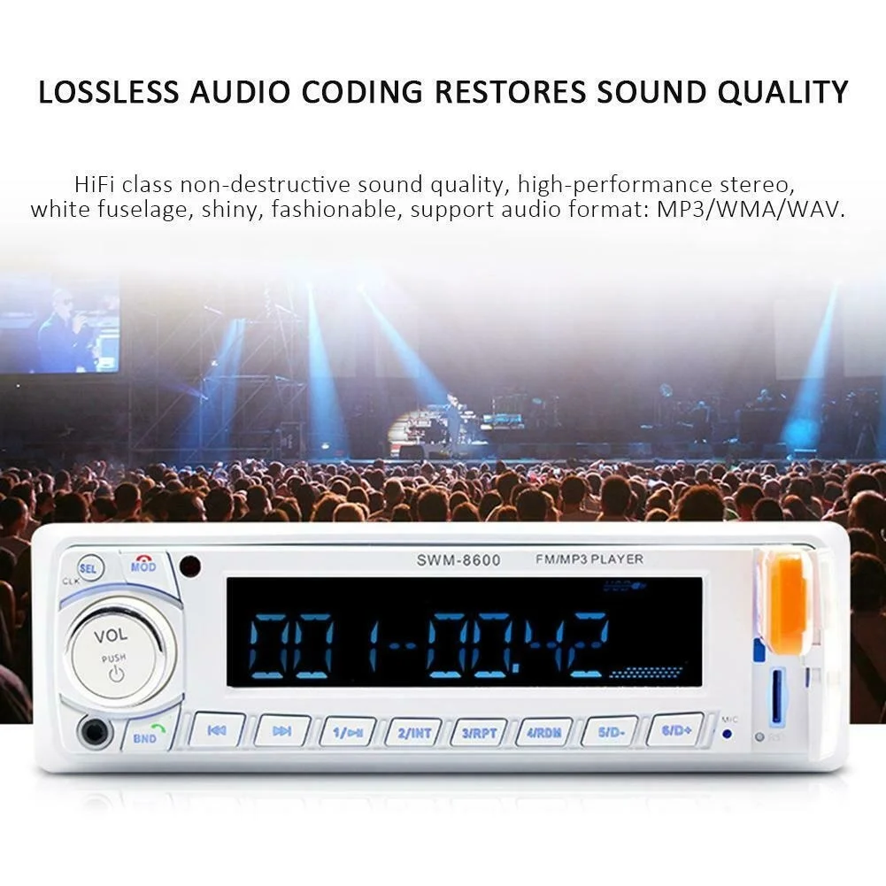 SWM 8600 ЖК экран Автомобильный MP3 плеер Стерео аудио Bluetooth Вызов Подключаемая карта