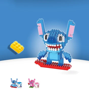 

Disney Cute Cartoon Stitch Building Blocks 250pcs Diamond mini bricks stitich Model Block educational toys kids gifts
