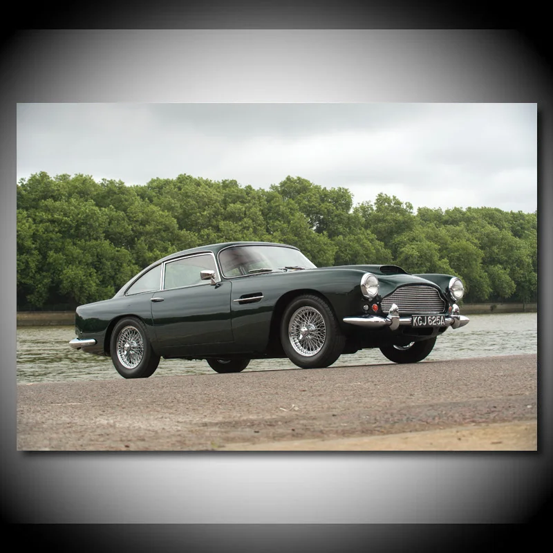 Современная Настенная Картина на холсте Astons Martin ретро автомобиль DB4 винтажная