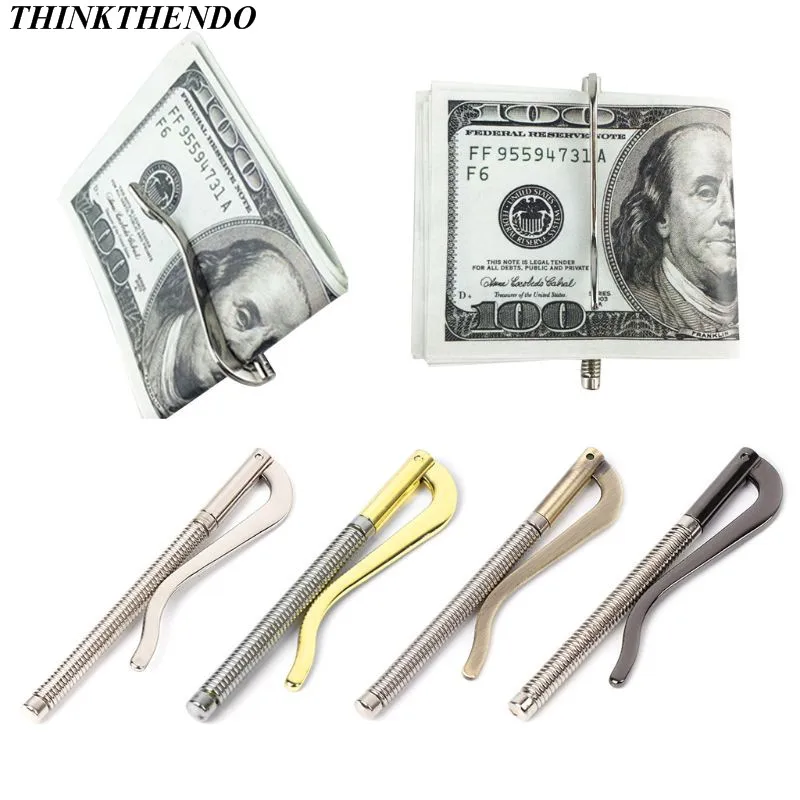 Metal Money Clip Metal Bifold Money Clip Bar Wallet Replace Parts Spring Clamp Cash Holder