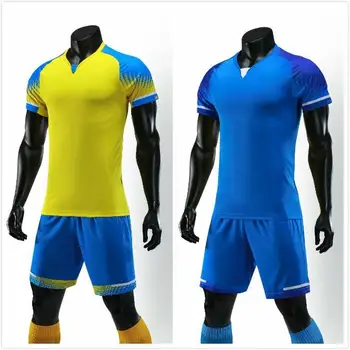 

Customize Soccer Jersey+Shorts Set Embroidered Print Team Logo Name Number Football T-Shirt Uniform Men Youth Sports Sweat Shirt