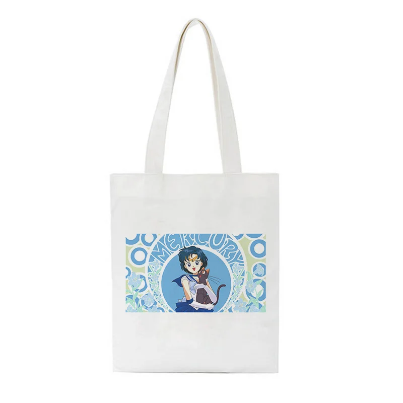 Sailor Moon Аниме милый кот печати сумки на плечо Harajuku красивая сумка Новая мода сумка большая Ulzzang женская сумка кошелек