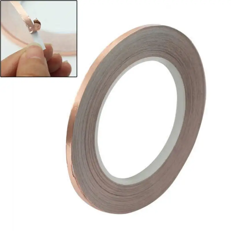 Hot Sale New 1 Roll Single Conductive Copper Foil Adhesive Tape 5MM X 30M Cheap 