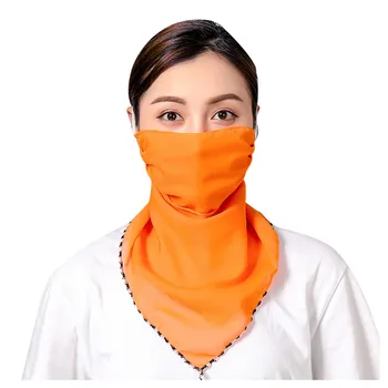 

2020 New Silk Scarf Mask Bandana Neckerchief Sun Protection Mask Hand Band Magic Scarves Neck Wraps Shawl Luxury Brand Summer