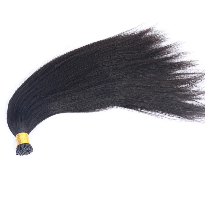 Light Yaki Straight Kinky Coarse Microlinks Hair Bulk Extenstions 100grams/bundles 1&2&3 Bundles I Tip Human Hair Microlinks