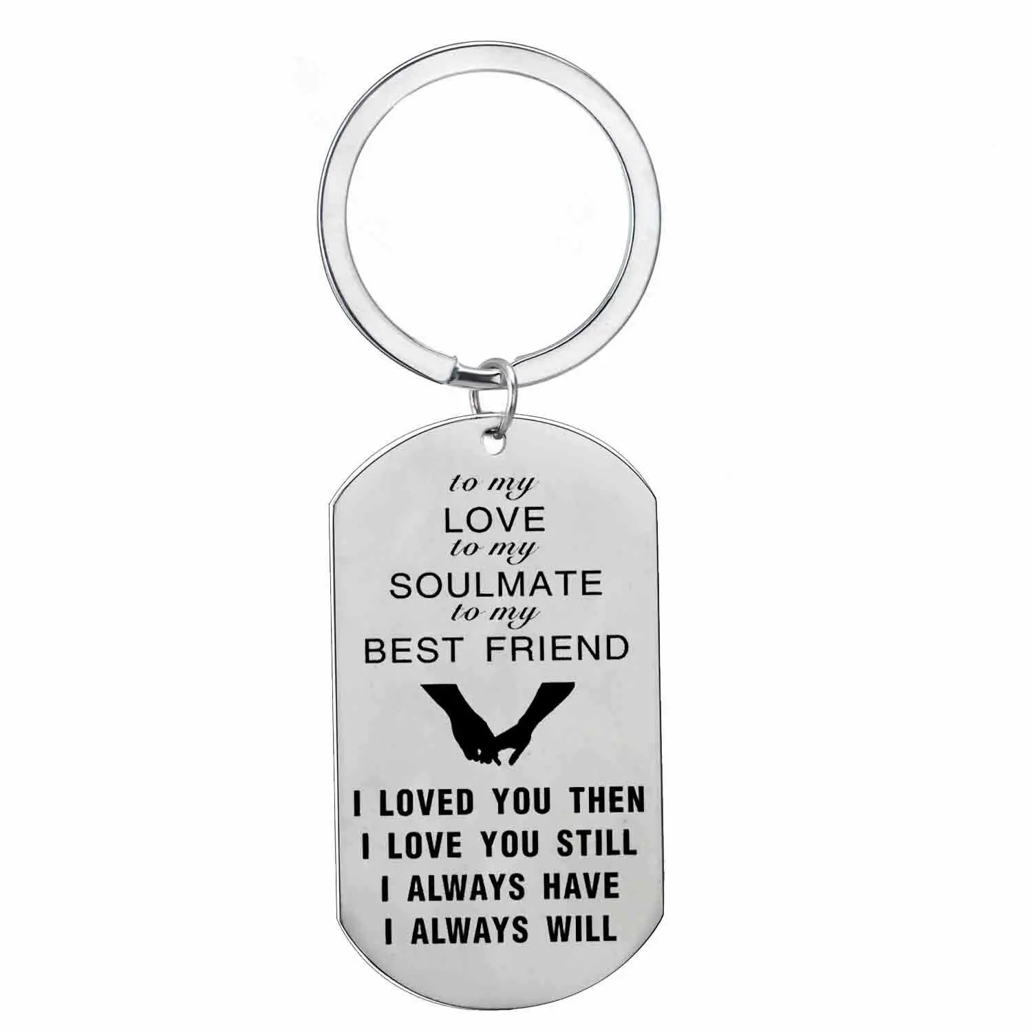 To My Soulmate Брелок из нержавеющей стали вдохновляющее сердце брелок "любовь" Семья друг отец мать дочь сын сестра влюбленная пара - Цвет: To My Soulmate