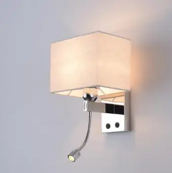 

Modern minimalist bedside led bedroom reading wall lamp hotel room project lamp stainless steel wall lamp led fixture led lamps