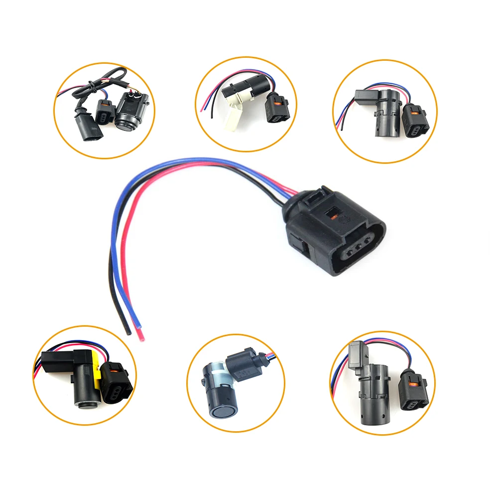 Разъем PDC 1J0973703 для VW A6 4B2 C5 Golf IV Skoda 6Y2 3U4 Cayenne Cayman Parktronic 7H0919275E 4F0898301A 4B0919275|Датчики