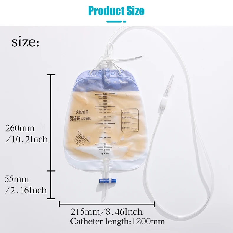 Мешок для мочи 1500 мл большая емкость для людей с ограниченными возможностями и прикованных к кровати людей с катетерным зажимом легко включается и выключается