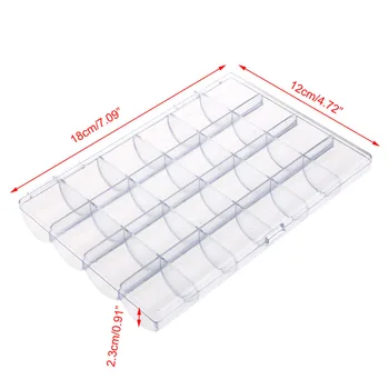 

24 Grids Transparent Jewelry Bead Ring Earring Storage Box Acrylic Container New 50PE