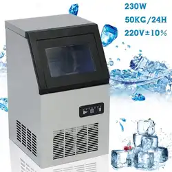 Эффективный 50 кг/24 H 220V ЕС вилка электрическая автоматическая кубик льда коммерческих или дома Применение машина для производства льда 230