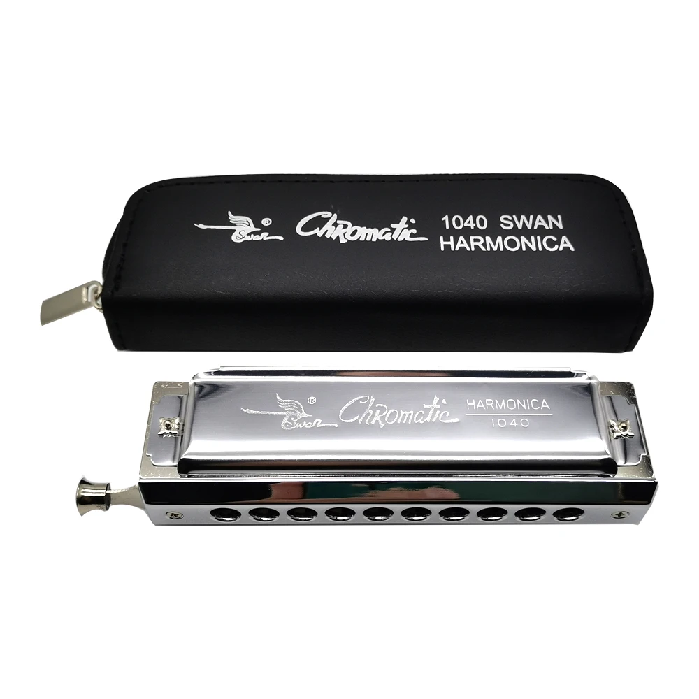 SW1040 Silver 10-hole 40-tone harmonica chromatic pitch-shifting