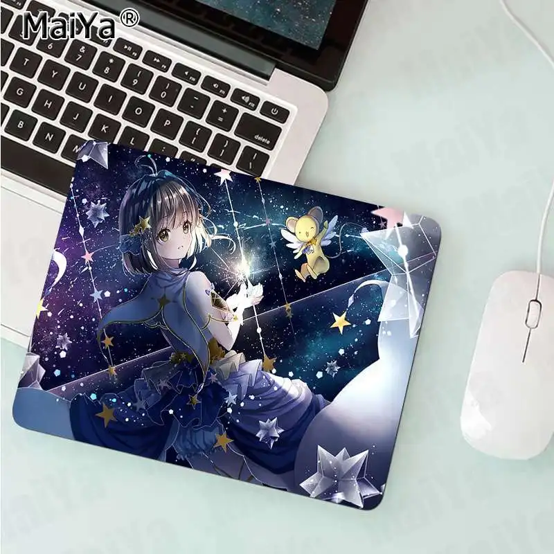 MaiYa нескользящий PC Card captor sakura kinomoto аниме для девочек, высокоскоростной коврик для мыши,,, игровой коврик для мыши - Цвет: No Lock Edge18x22cm
