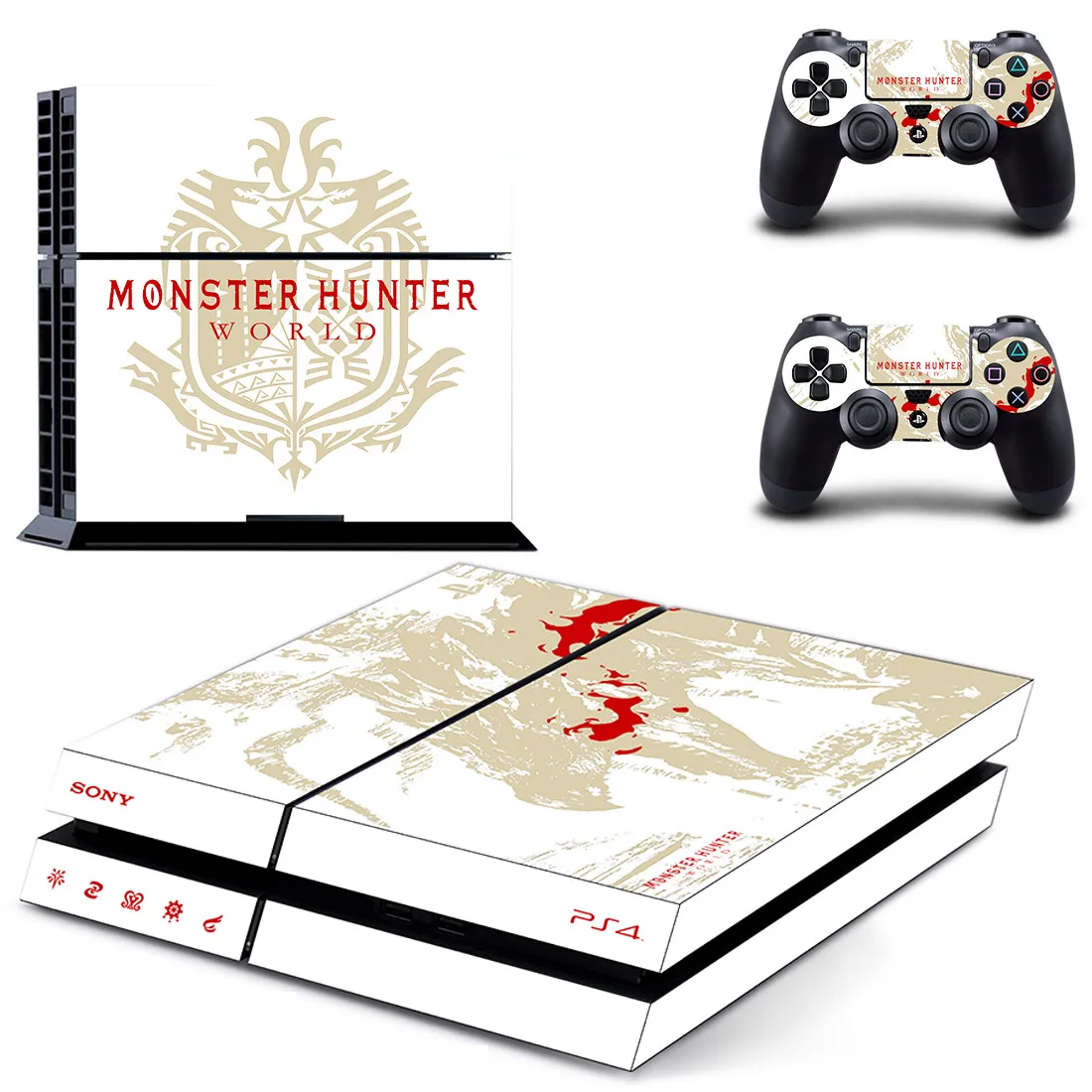 Наклейка для PS4 s Monster Hunter: World PS 4 Skin sticker Play station 4 наклейки Pegatinas для консоли playstation 4 и 2 контроллера