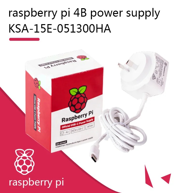Raspberry Pi 15,3 Вт USB-C источник питания официальный и рекомендуемый USB-C источник питания для Raspberry Pi 4