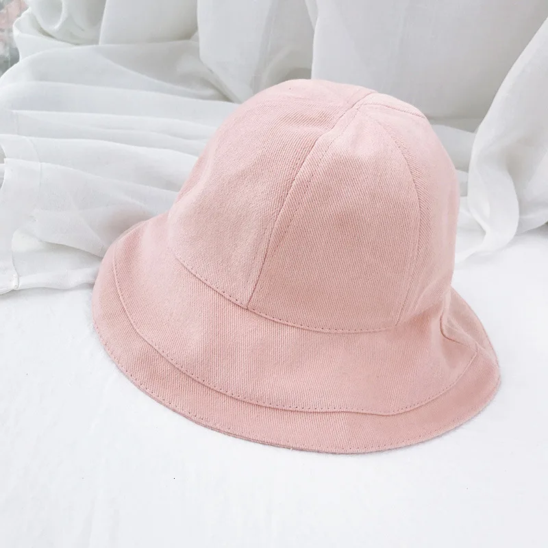 SP& CITY Harajuku, простая одноцветная шапка-ведро, для женщин, для отдыха, ретро, летняя, Солнцезащитная шляпа для женщин - Цвет: pink