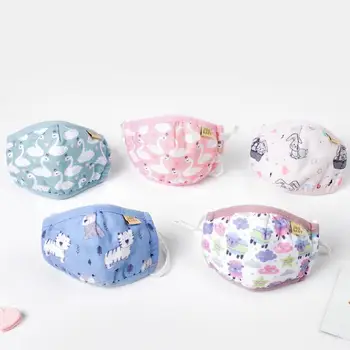 

Moledodo 5Pcs Children Mouth Mask Cotton Child Anti Fog Mask PM2.5 Breathable Face Mouth Mask