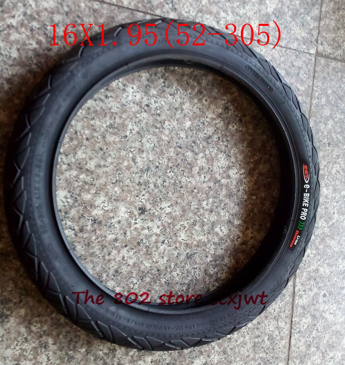 Высокое качество 16X1,95(52-305) трубчатая шина 16*1,95 внутренняя и внешняя шина для литиевых трамвайных велосипедных электромобилей