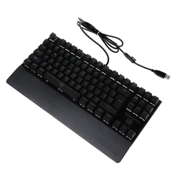 

Mechanical Keyboard USB Wired Colorful LED Backlight 87 Keys Anti-Ghosting Gaming Accessories