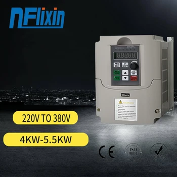 

220v input 4kw Inveter 4kw VFD 3-phase 380V output inverter Frequency Converter Variable Frequency Drive Motor Speed Control