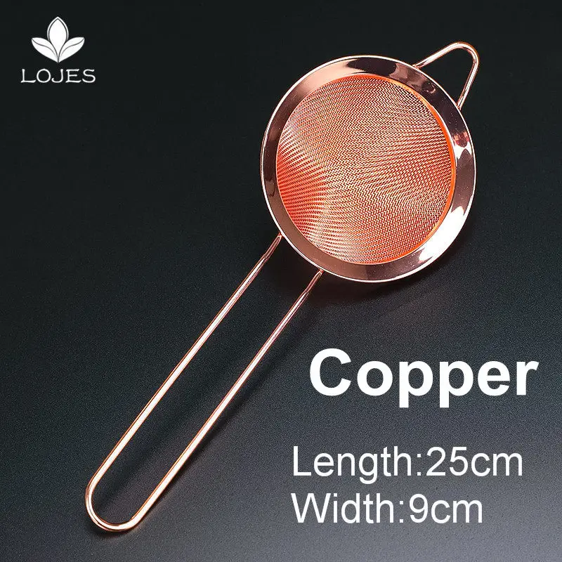 Copper Нержавеющая сталь мелкоячеистый Ситечко Дуршлаг Сито Бар инструмент лезвие виски Овощной скребок вина аксессуары - Цвет: Copper