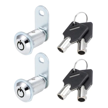 

uxcell Tubular Cam Lock 30mm Cylinder Length Chrome Finish Keyed Alike 2Pcs