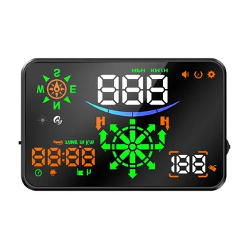 

5.5in HUD Head-Up Display Car-styling Hud Display Overspeed Warning Windshield Projector Alarm System Universal Auto Car