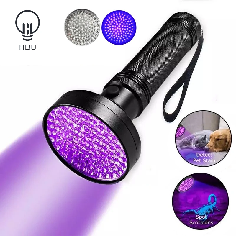 

LED UV Flashlight Ultraviolet Torch With Zoom Function Mini UV Black Light Pet Urine Stains Detector Scorpion Hunting