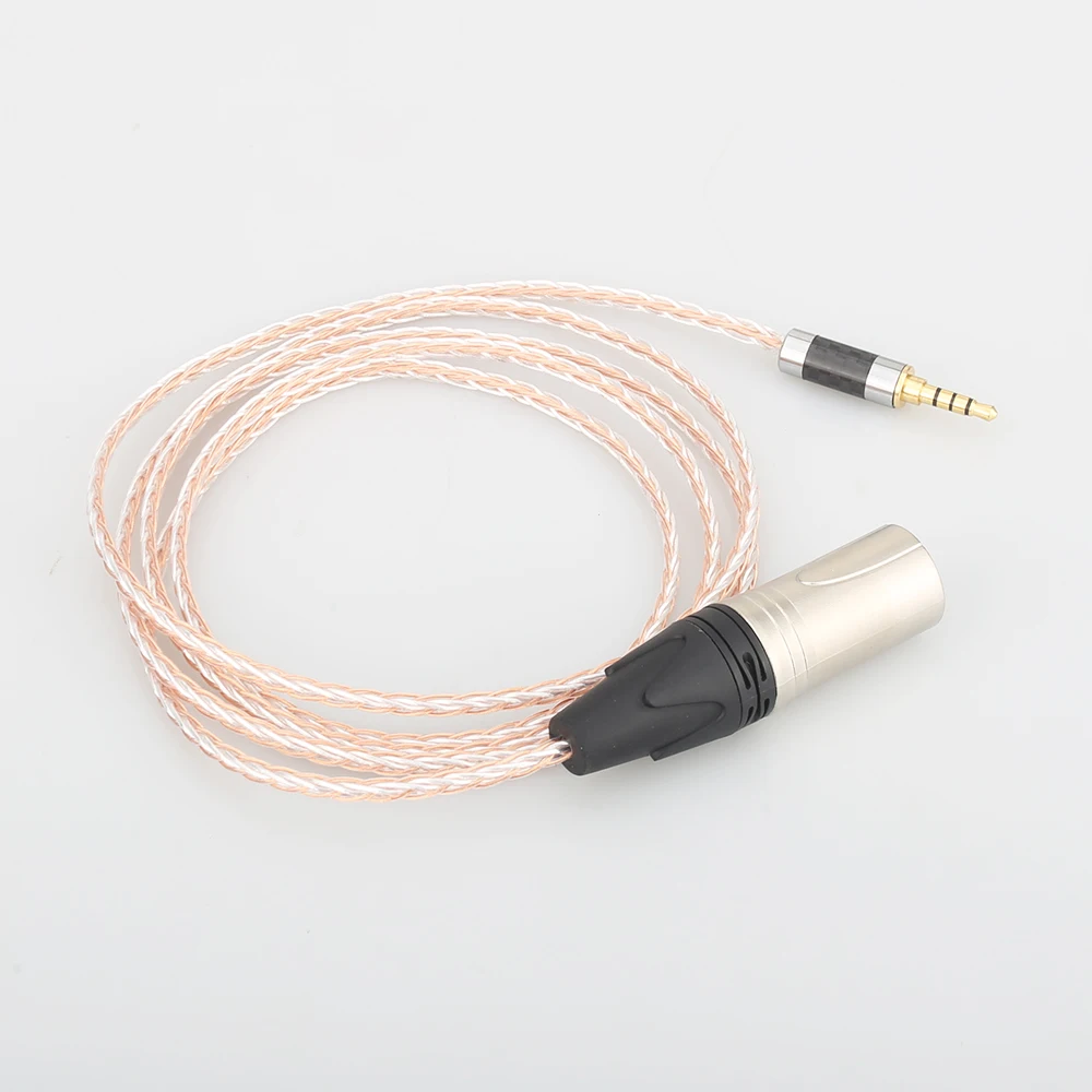 4pin XLR 2 5mm 4 4mm Balanced 7N OCC Silver Plated Upgrade Cable for T60RP T20RP T40RPmkII T50RP Headphone