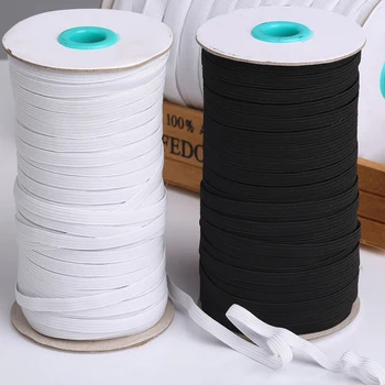 

White Black Elastic Bands 3/5/7mm Polyester Elastic Cord for Clothes Garment Sewing Accessories 100/150 Yards