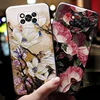Rose Flowers Phone Case For Xiomi Xiaomi Poco X3 NFC Case Coque For Fundas Xiaomi PocoX3 NFC Cases 3D Black Soft Silicone Cover ► Photo 1/6