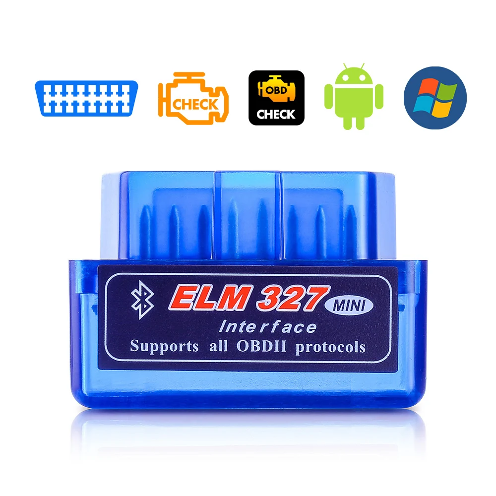 OBD V2.1 V1.5 Мини ELM327 OBD2 Bluetooth Авто сканер OBDII 2 автомобиля ELM 327 Тестер диагностический инструмент для Android Windows Symbian