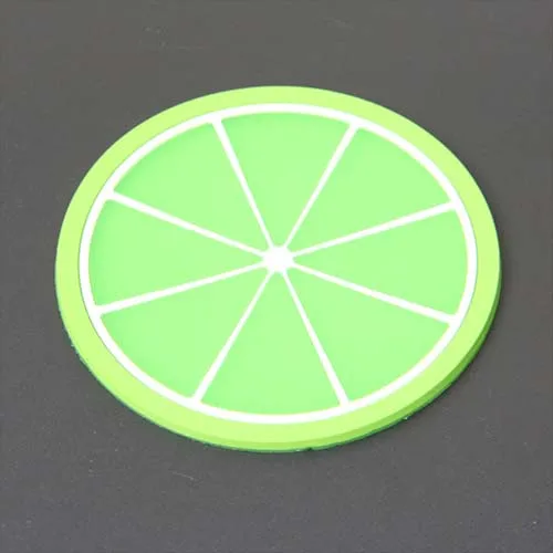 Green orange 1 шт фруктовая форма подстаканник силиконовый коврик для чашки Креативный нескользящий изоляционный коврик подстаканник кухонная барная посуда - Цвет: Green orange