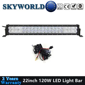 

SKYWORLD 22inch 120W Straight LED Bar Slim Offroad For Tractor Truck SUV UAZ UTV Car 4X4 4WD Driving Light Bar 12/24V Combo Lamp