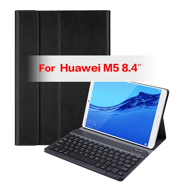 Защитный чехол для ходунков для huawei Mediapad M5 SHT-AL09 SHT-W09 8,4 дюймов чехол для планшета+ Съемная клавиатура Bluetooth - Цвет: HWM58 BT BK