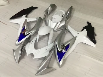 

for Suzuki GSXR600 08 09 Bodywork GSX R 750 08 09 Fairing for Suzuki GSXR750 2008 - 2010 K8 Body Kits White Silver