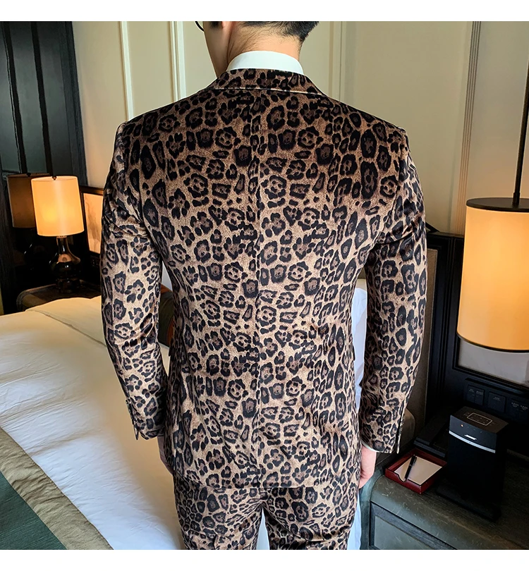 Suit Men's Single Button Suit Printing Leopard Print Suit Evening Suit Men's Suit Christmas Suit Slim SuitMen 3 Piece SuitsMen Suit Men's Single Button Suit Printing Leopard Print Suit Evening Suit Men's Suit Christmas Suit Slim SuitMen 3 Piece SuitsMen