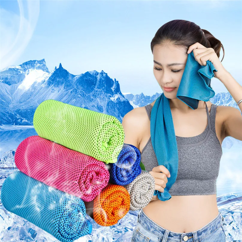 Fitness Dry Cooling Sports Towel For Gym Best Workout face Iced Sweat Towels &amp4JJ29 | Дом и сад