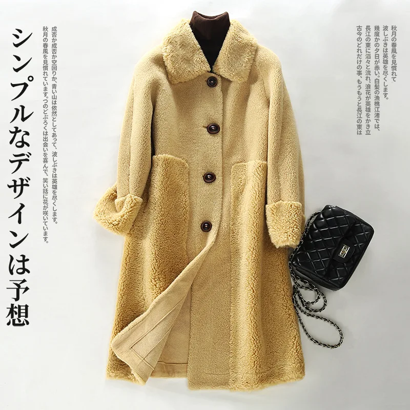 

2020 New Women's Coat Wool Coat Female Medium-length Warm Fashion Holiday Clothing