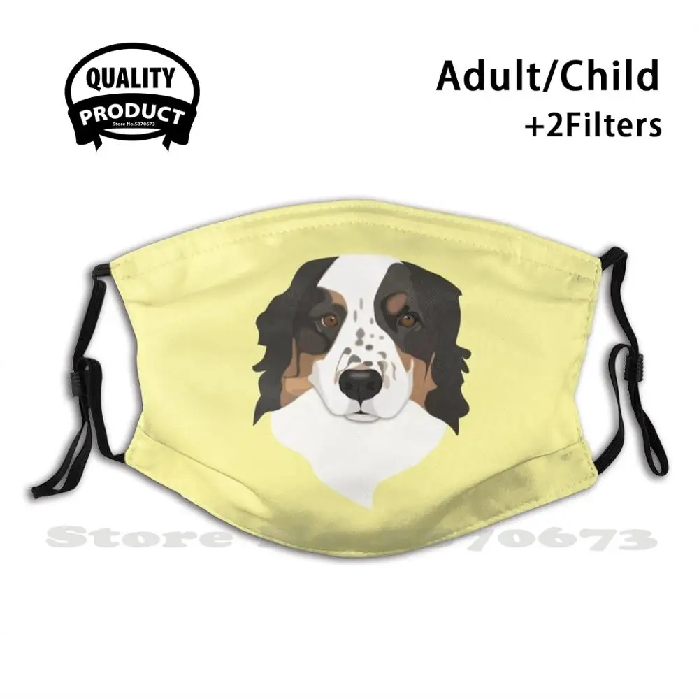 

Doggie Design On Yellow Face Mask & More Items Face Mask With Filter Doggie Pooch Puppy Dog Pet Yellow