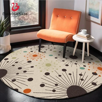 

Bubble Kiss Round Carpet Nordic Minimalist Style Geometric Pattern Polyester Anti-Wrinkle Rug For Living Room Bedroom Decor Rug