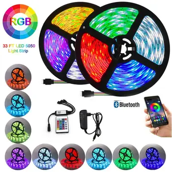 

Bluetooth LED Strip RGB Led Light Tape SMD 5050 DC12V Waterproof LED Light 5m 10m diode Ribbon Flexible with Bluetooth remote