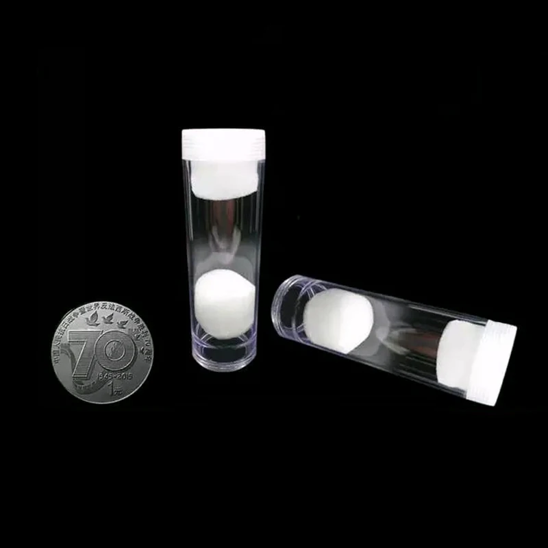 10PCS 25mm Round Clear Plastic Coin Fits Quarter Dollar Storage Tubes Screw DIY Home Supplies | Дом и сад