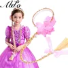 ABDO Girl Hair Accessories Blonde Cosplay Weaving Braid Tangled Rapunzel Hair Band For Baby Girls Princess Floral Headband 1